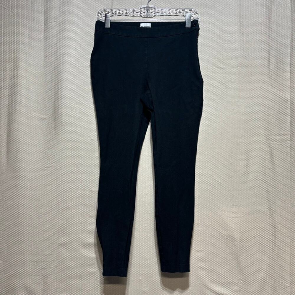 Chicos So Slimming Side Zip Ankle Leggings Size US 4 Black Soft Stretch